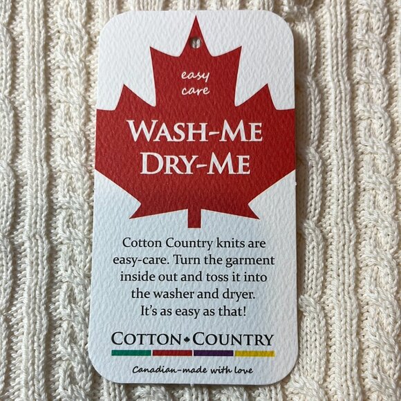 NWT Canadiana Eco Cotton Cardigan Womens Medium Chunky Knit Buttons Long… - Picture 7 of 8